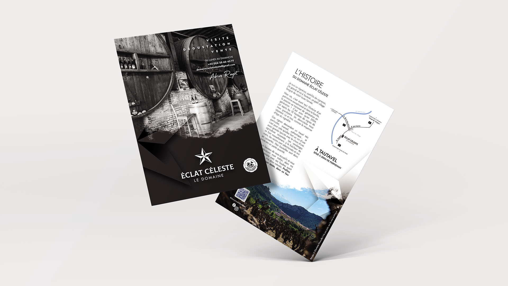 Recto Verso du Flyer Eclat Celeste