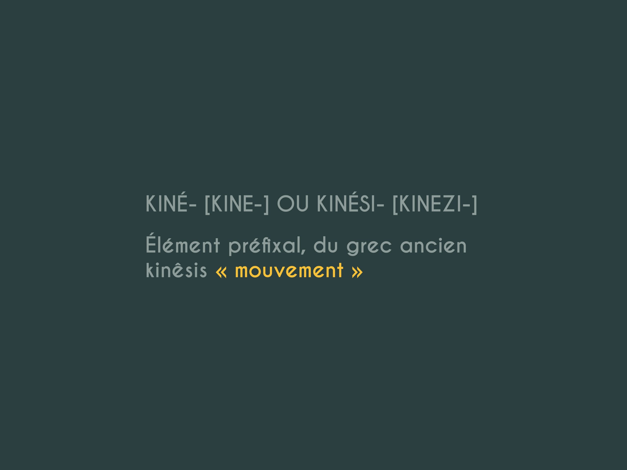 Définition du métier de kiné.